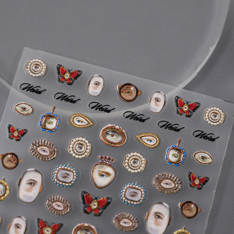Nail Art Xmas - 1 sztuk 5D tłoczone Halloween mieszane