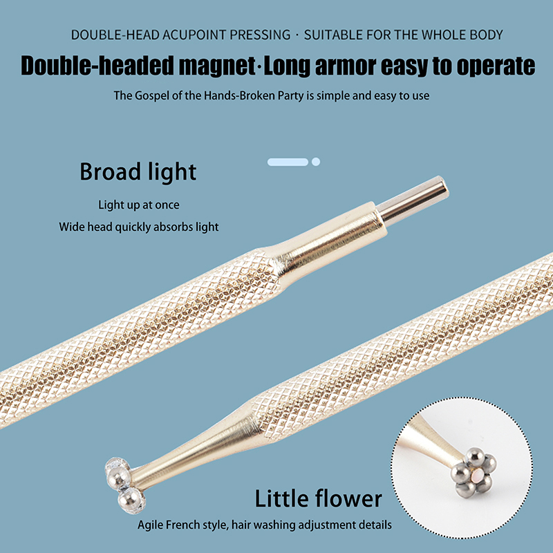 Nail Art Dotting Tool - 1/2 szt. Profesjonalny dwustronny pisak magnetyczny
