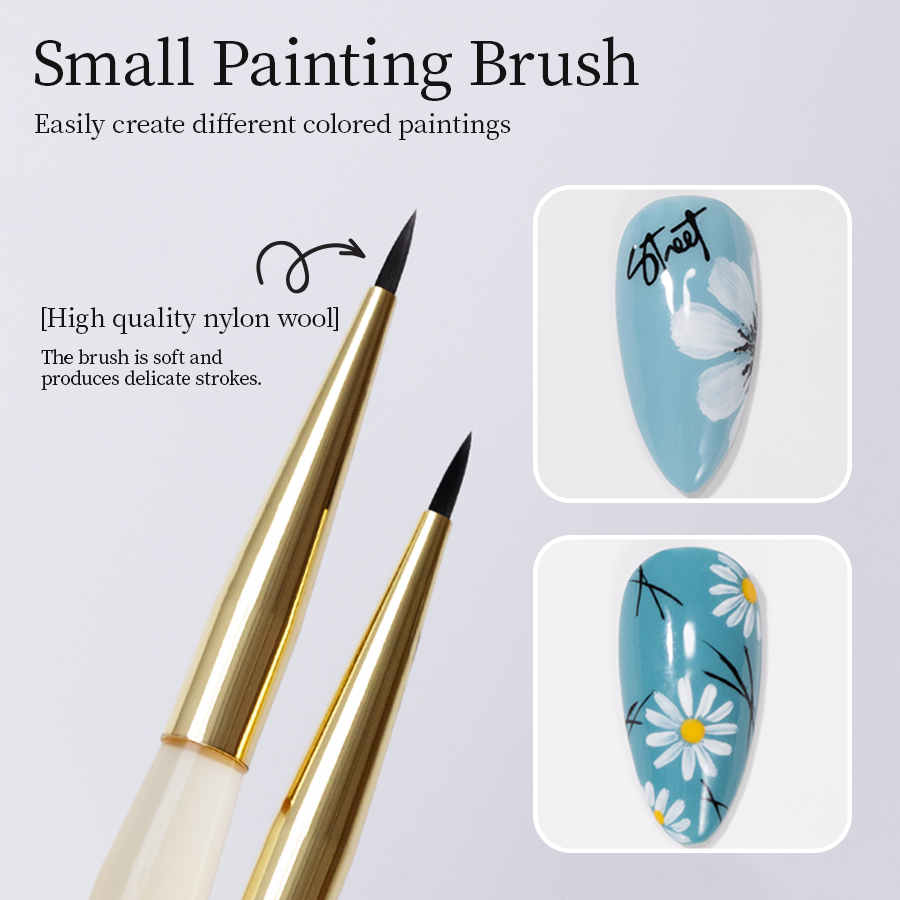 Nail Art One Stroke - QNL Ultra-cienki Mini Pędzelek do Zdobienia