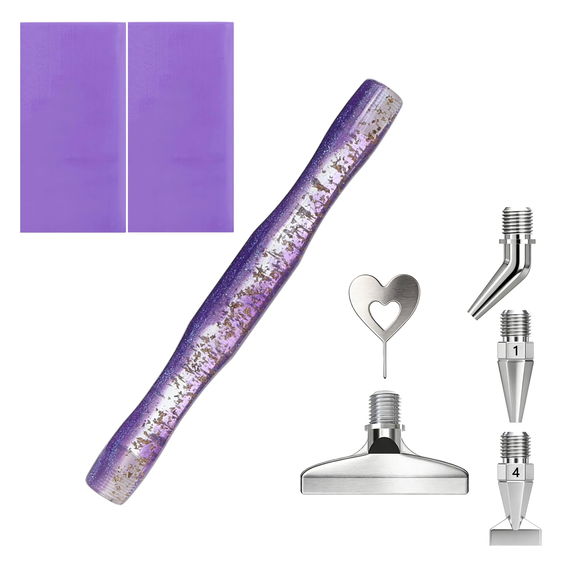 Nail Art Dotting Tool - Pisak do malowania diamentami, z wygiętą
