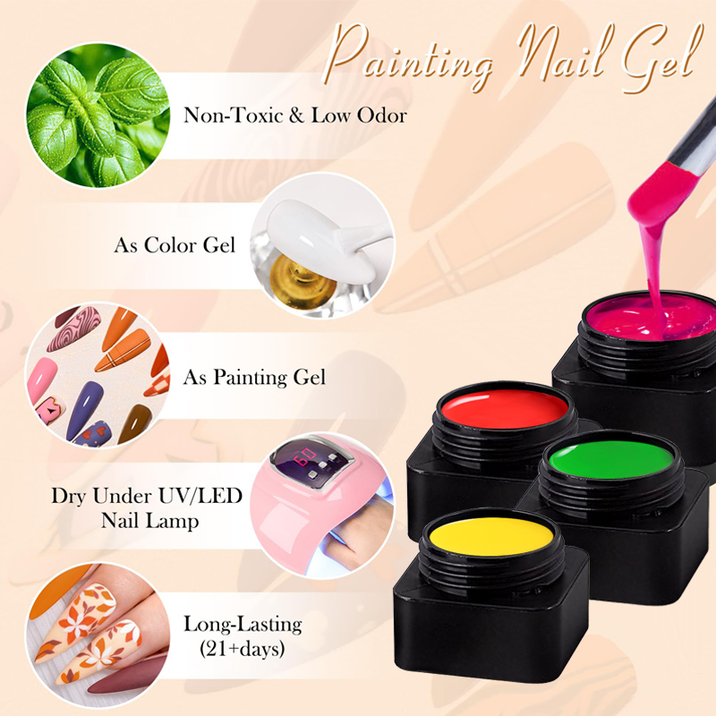 Nail Art Full Design - Żel do malowania CHUNSHU półstały bez