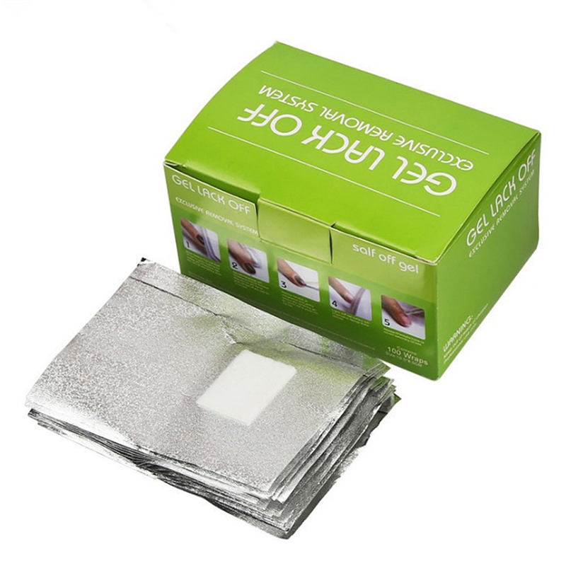 Nail Foil Transfer - 100 sztuk/pudełko Folie do usuwania lakieru