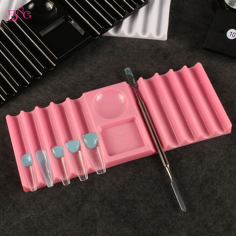 Nail Art Extension - Stojak na dwa szablony BNG, plastikowy