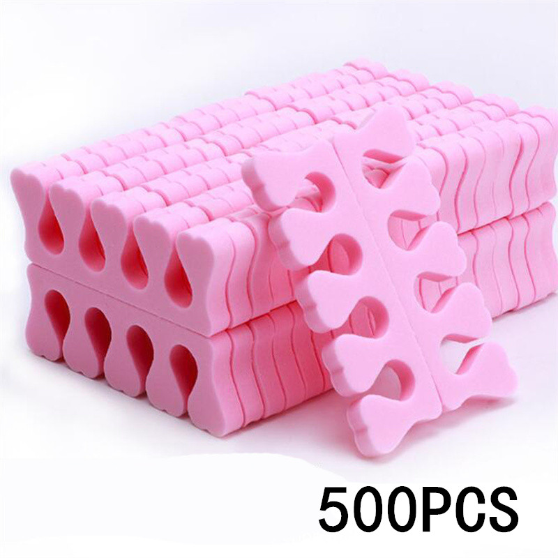 Nail Art Inspo - 50/100/500 szt. Różowe Gąbkowe Separatory Palców