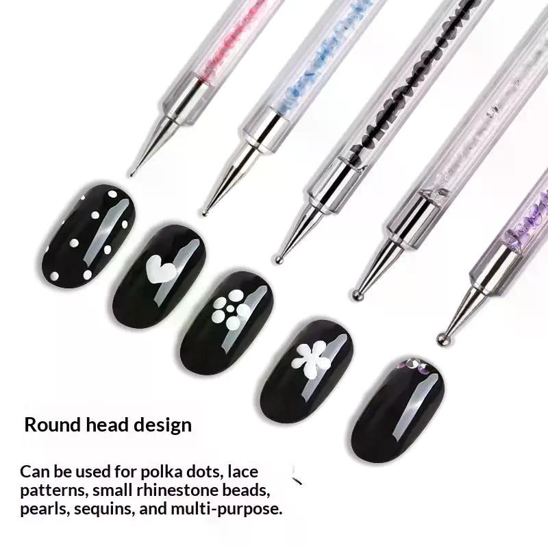 Zestaw 5 pędzli do zdobienia p – Nail Art Dotting Tool recenzja i cena