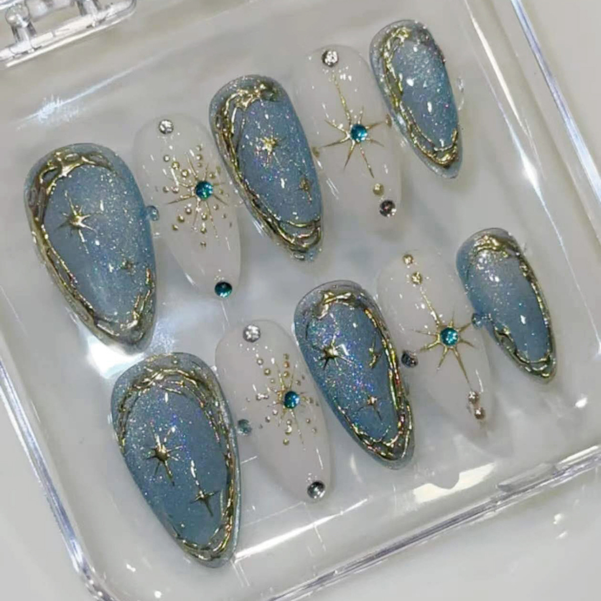 24 szt. Złocone, brokatowe, zd – Nail Art Inspo recenzja i cena