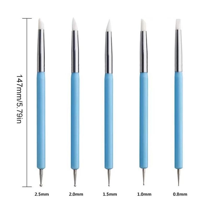 1/10/15 szt. Dwustronne siliko – Nail Art Dotting Tool recenzja i cena