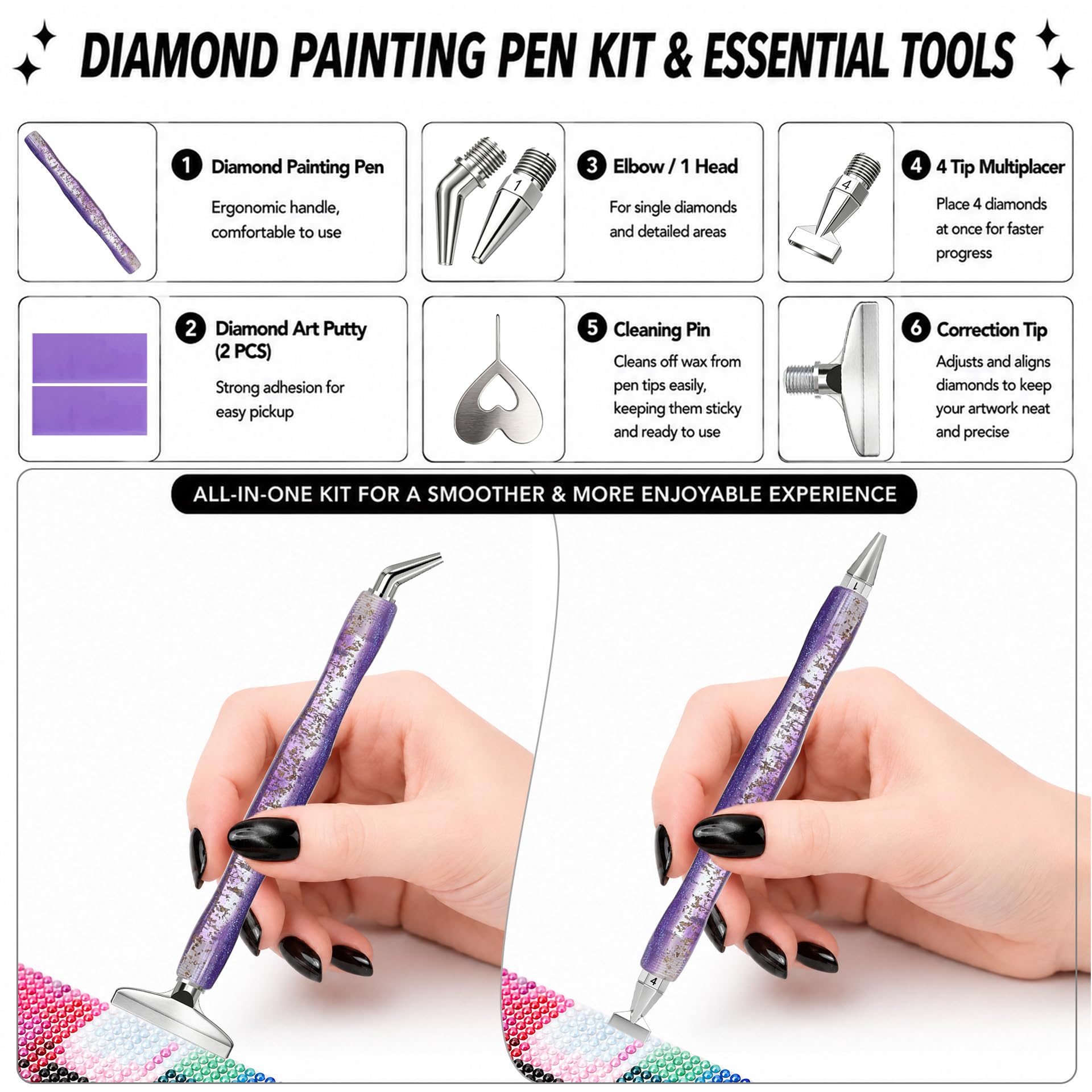 Pisak do malowania diamentami, – Nail Art Dotting Tool recenzja i cena