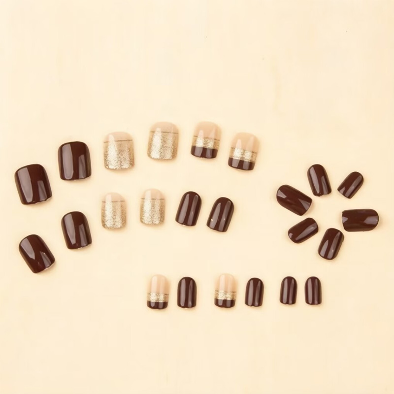Krótkie kwadratowe sztuczne pa – Nail Art Inspo recenzja i cena