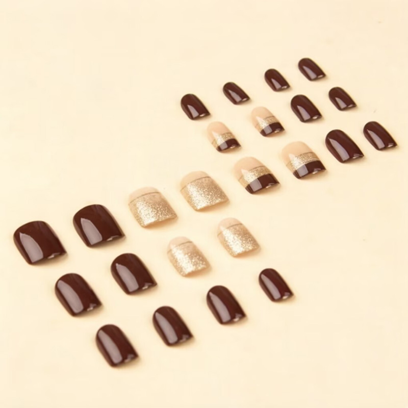 Krótkie kwadratowe sztuczne pa – Nail Art Inspo recenzja i cena