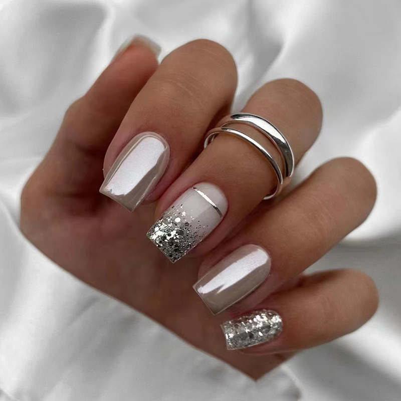 Krótkie kwadratowe sztuczne pa – Nail Art Inspo recenzja i cena