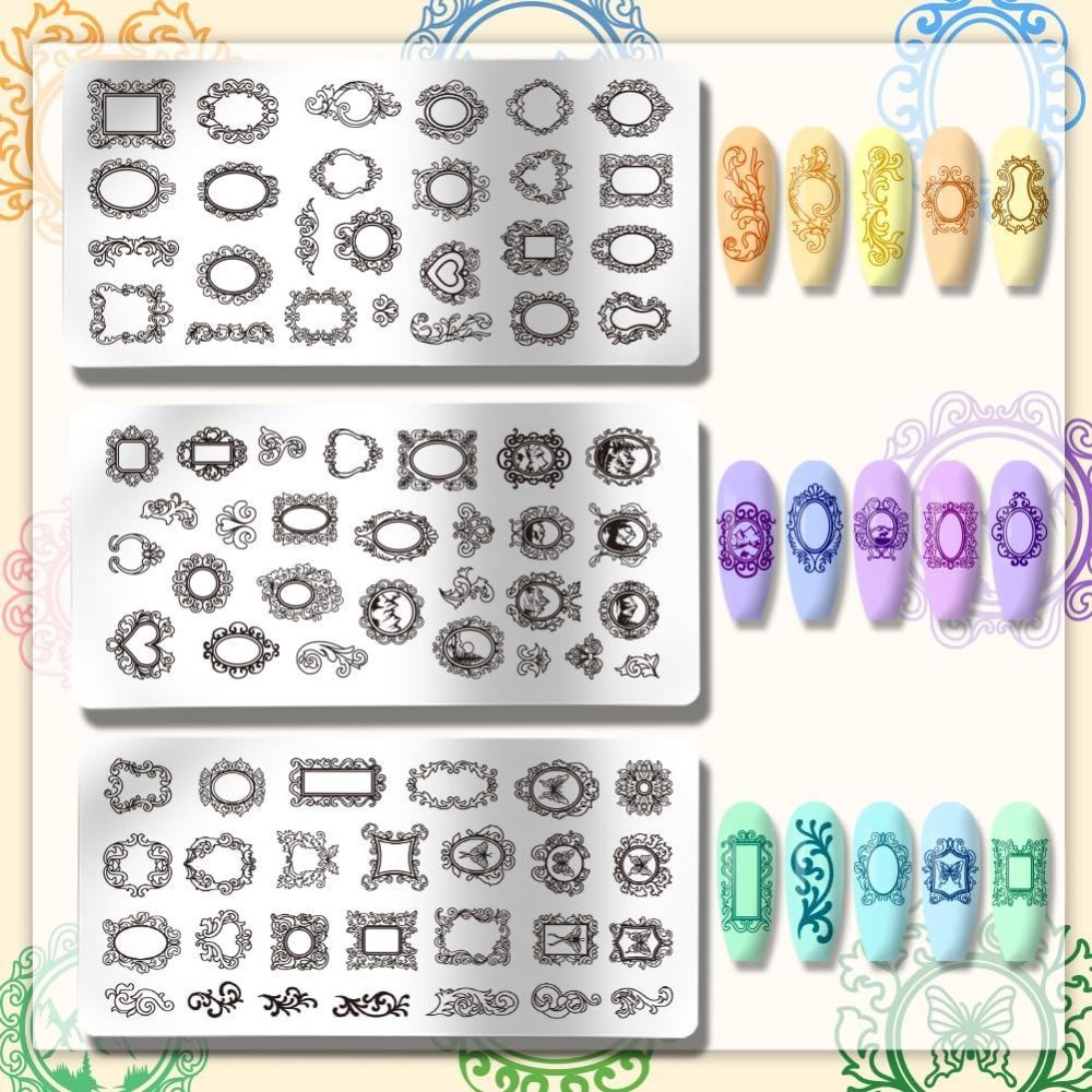 3 szt. Vintage Płytki do Stemp – Nail Art Inspo recenzja i cena