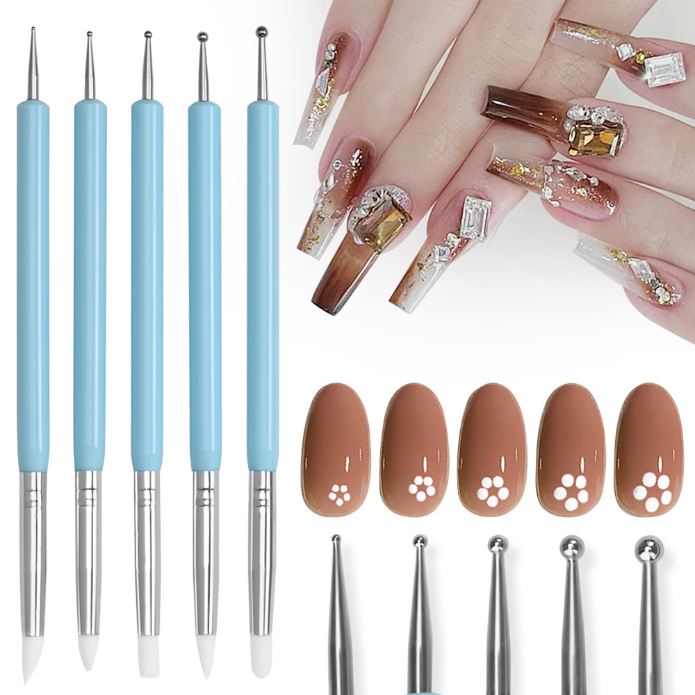 1/3/5/6 szt./zestaw Pędzelki d – Nail Art Dotting Tool recenzja i cena